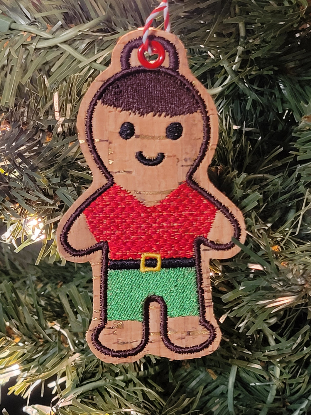 GINGERBREAD DAD ORNAMENT DIGITAL MACHINE EMBROIDERY DESIGN