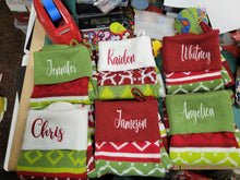 Load image into Gallery viewer, Embroidered Name Christmas Stockings
