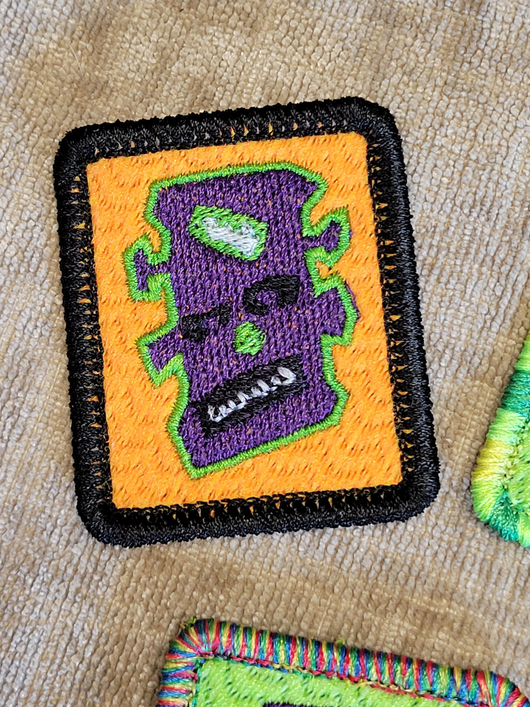 FRANKENSCAREY 2X2 PATCH DIGITAL MACHINE EMBROIDERY DESIGN